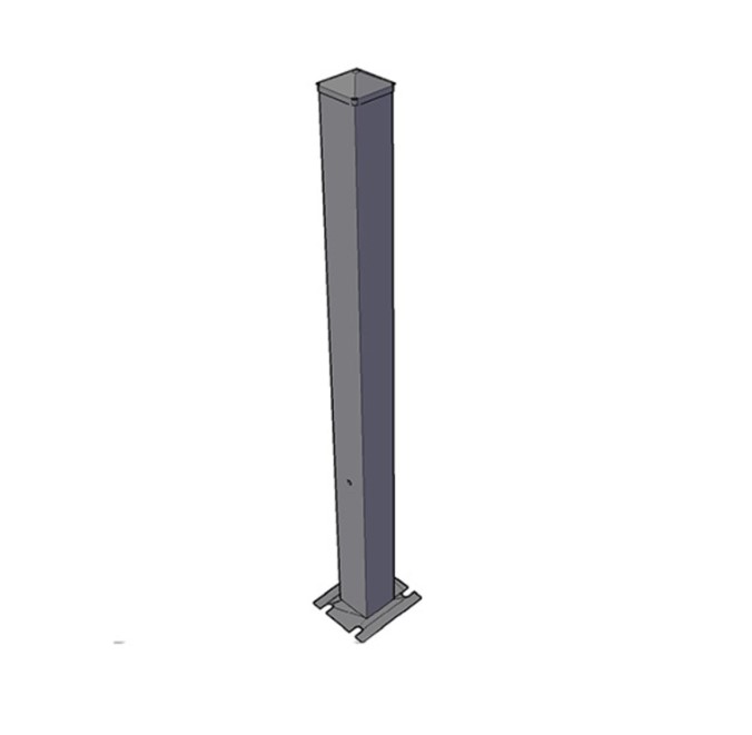 Столб для пешеходного ограждения "Крест" 80*80, В-1200мм с пластиной цинк