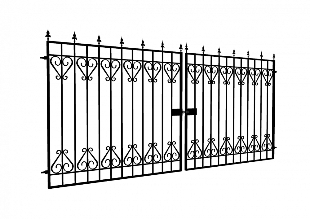 Каркас ворот распашных Стандарт - 2  проф труба 40х20мм Ш - 4000мм В-1900ммППК RAL 9005 черный