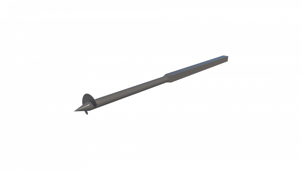 Столб винтовой Ювента 3000мм (60х60 Н-2000мм; d51 Н-1000мм), грунт трехкомпонентный серый