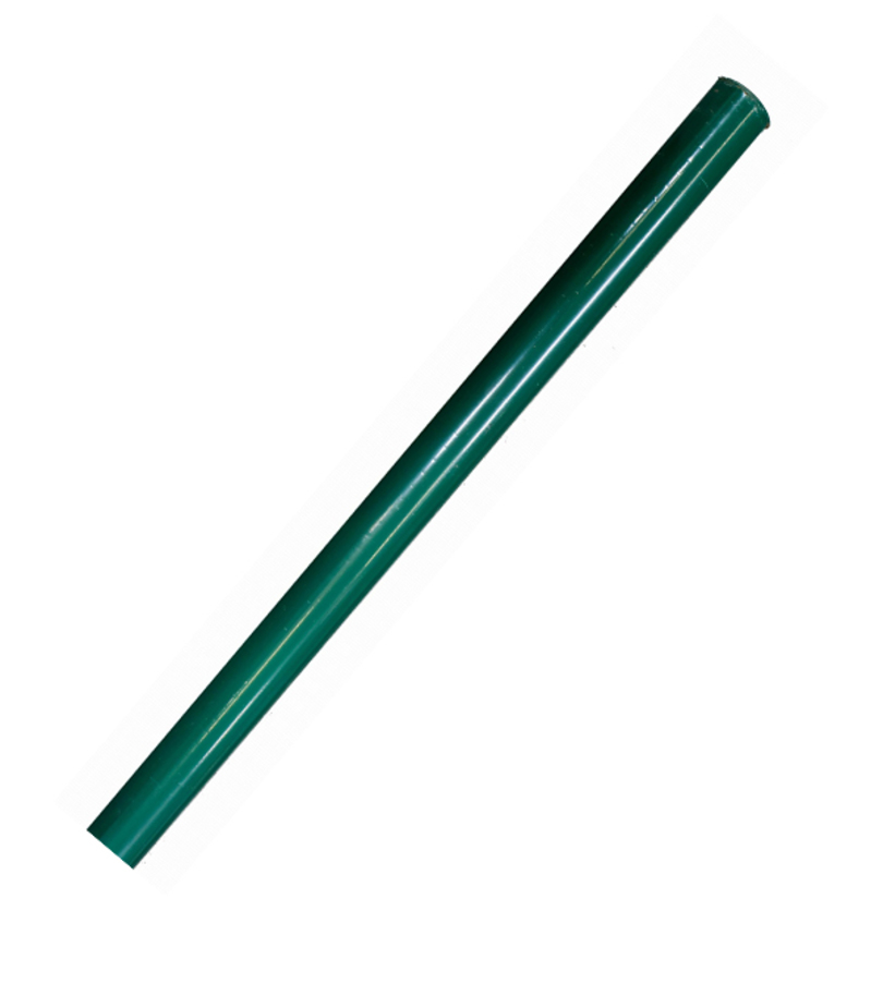 Столб для забора d51 Н-2500мм, с пластиковой заглушкой, ППК RAL 6005 (зеленый)